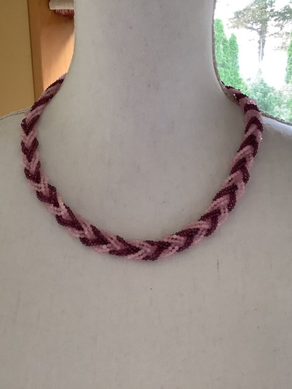 Pink Quartz and Rhodocrosite Necklace